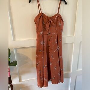 Hutch for Anthropology Giraffe print dress